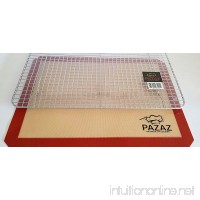 PAZAZ Non-Stick Baking Mat and Steel Mesh Cooling Rack - B07FC4NQ2Z